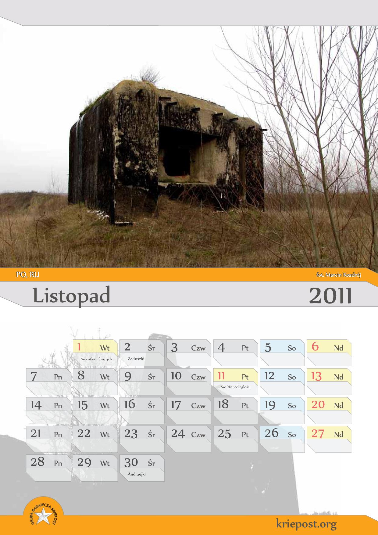 GB Kriepost kalendarz 2011 listopad