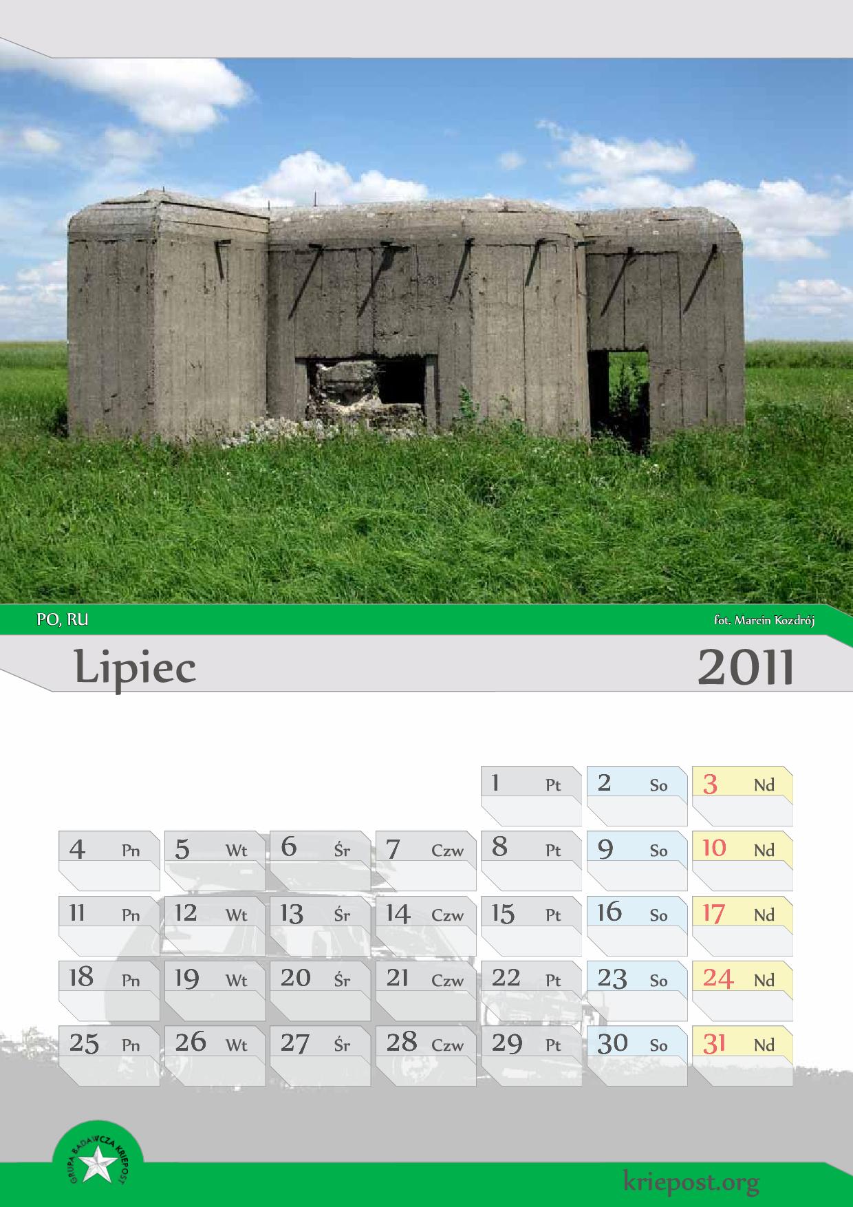 GB Kriepost kalendarz 2011 lipiec